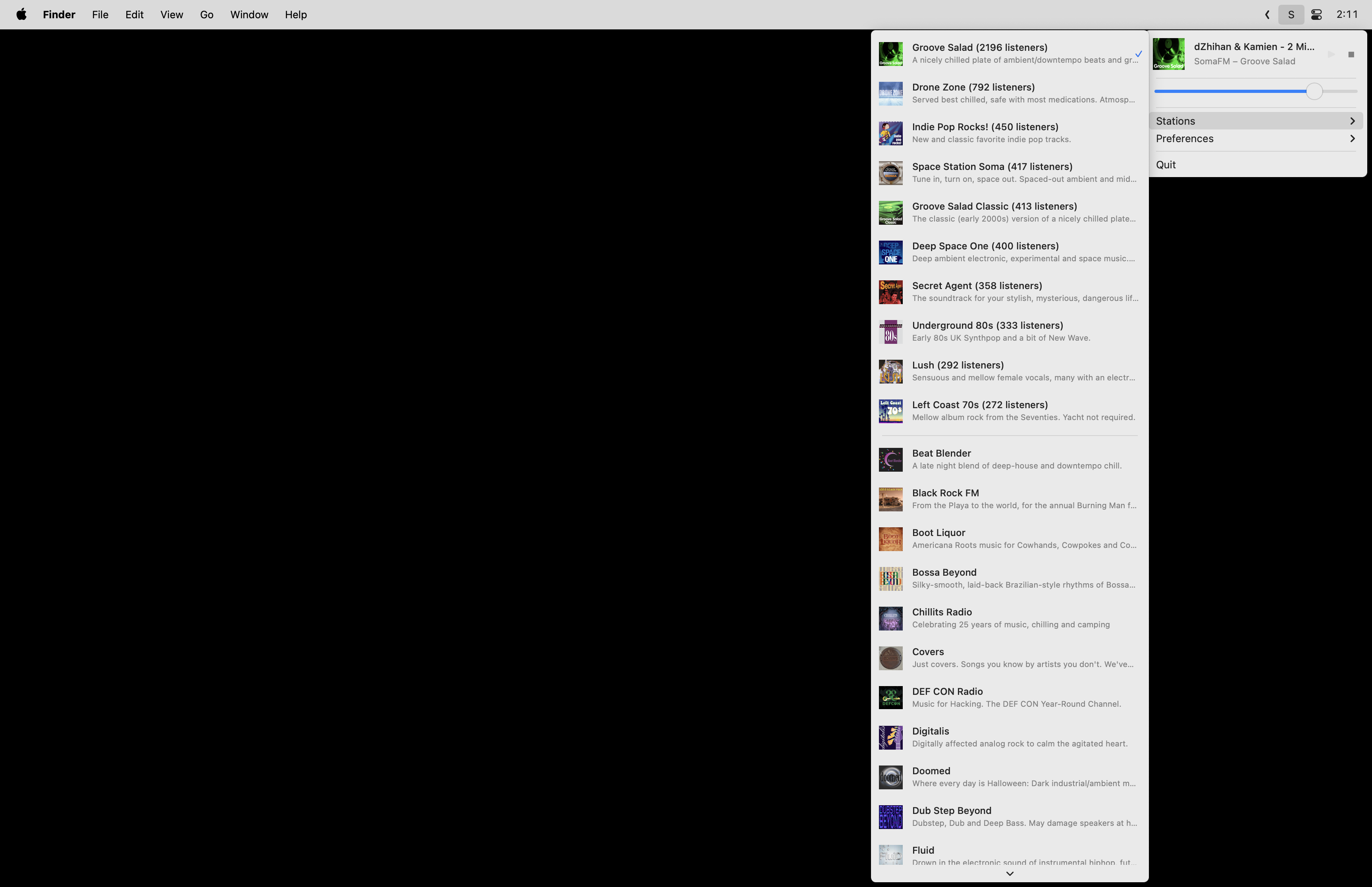 SomaFM Player screenshot